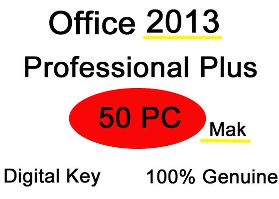 Licenza 2013 dell'utente di chiave 50 del prodotto di sig.ra Office di Microsoft di vita del email